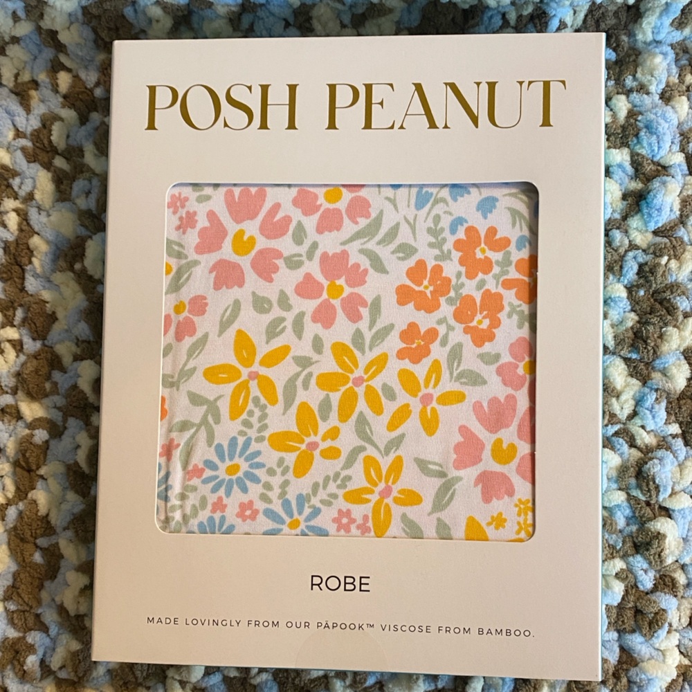 Posh Peanut Floral Robe - Pink, Yellow, Blue